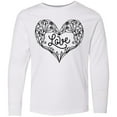 thumbnail image 3 of Inktastic Valentine's Day Love Decorated Heart Long Sleeve Youth T-Shirt, 3 of 5