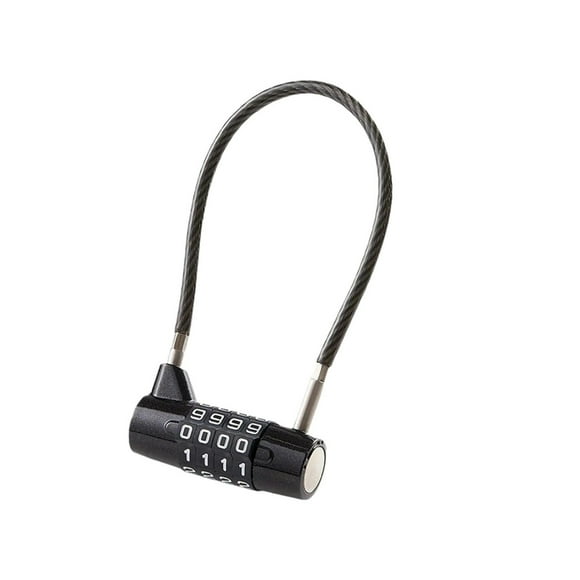 Steel Cable Lock Security Combination Lock 4 Digit Combination Padlock for Gate Outdoor Fence ,Easy to Use