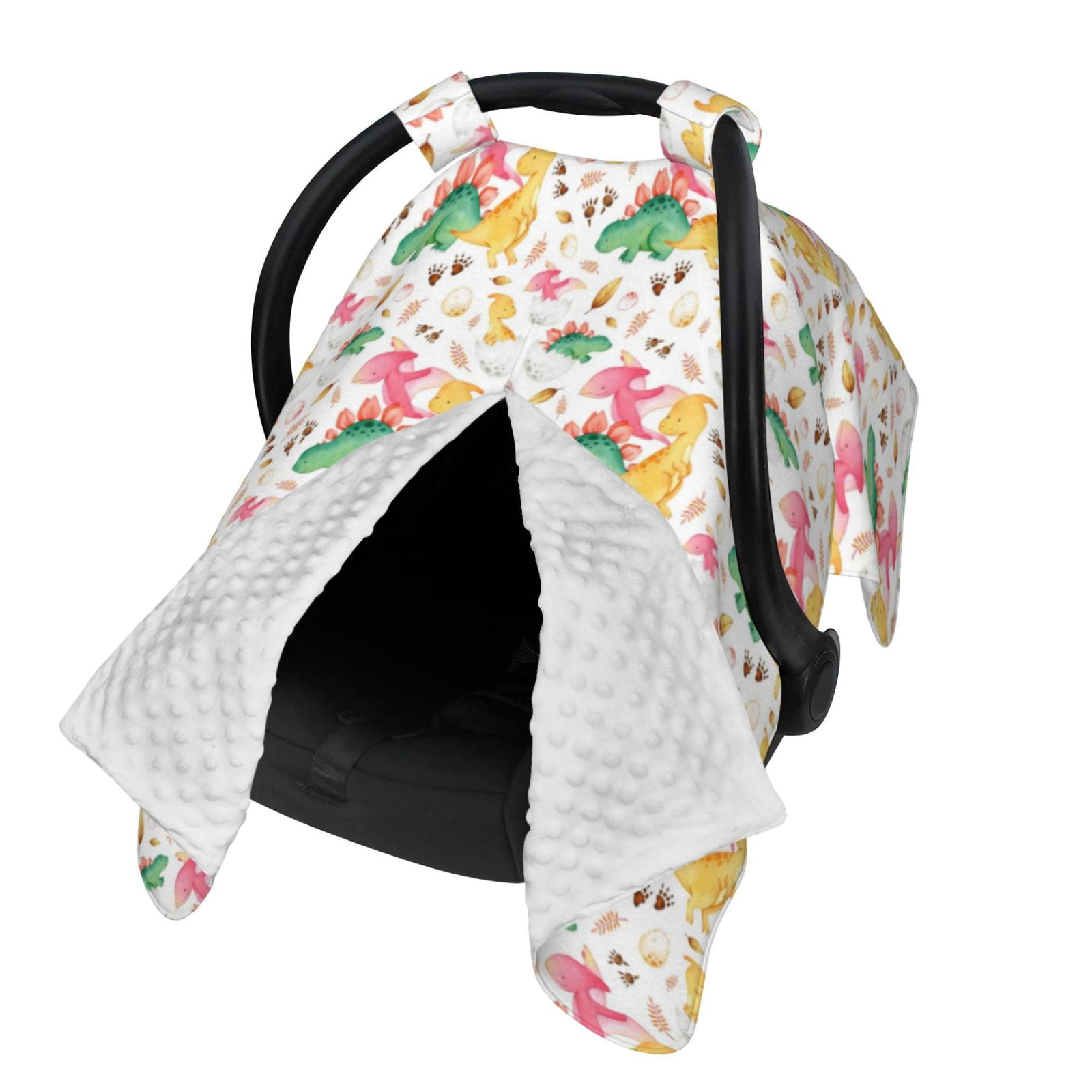 Naloa Cute Baby Dinosaurs Baby Car Seat Cover, Breathable Baby Carrier Cover, Multiuse Baby Carrier Cover & Nursing Breastfeeding Cover