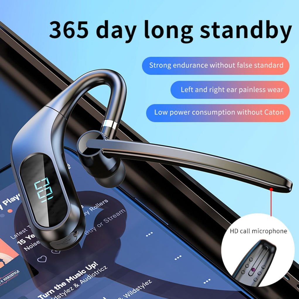 Ear-hook Wireless Earphone for Google Pixel 8a/6a/6 Pro - Headphone Boom Mic Handsfree Single Headset Over The Ear
