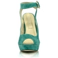 thumbnail image 4 of JADA Platform Heels, Green, 6, 4 of 5