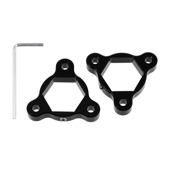 Unique Bargains 2pcs 22mm Black Aluminum Alloy Racing Motorcycle Rider CNC Fork Preload Adjusters for Most Motorcycle