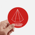 thumbnail image 1 of Hexagonal Pyrad Mathematical Geometric Space Sticker Round Wall Suitcase Laptop Label Bumper, 1 of 1