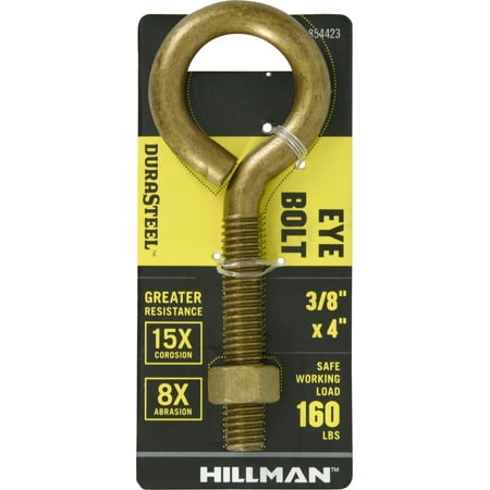 Hillman Durasteel Eye Bolt with Nut Gold (3/8" x 4")