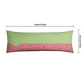 thumbnail image 6 of Tropical Watermelon Pattern Body Pillow Cover 20x54 - Cozy & Machine Washable with Hidden Zipper for Maternity & Sleep, 6 of 7