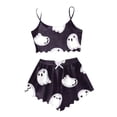 thumbnail image 1 of GDREDA Ensemble de Pyjama pour Femme, Ensemble de Shorts de Pyjama à Imprimé de Dessins Animés, Ensembles de Pyjama pour Femmes, pyjamas Violet Pâle, S, 1 of 4