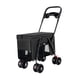 thumbnail image 1 of Cochecito para mascotas, cochecito para perros, plegable, suministros para mascotas, transportín grande para gatitos, carrito Negro, 1 of 9