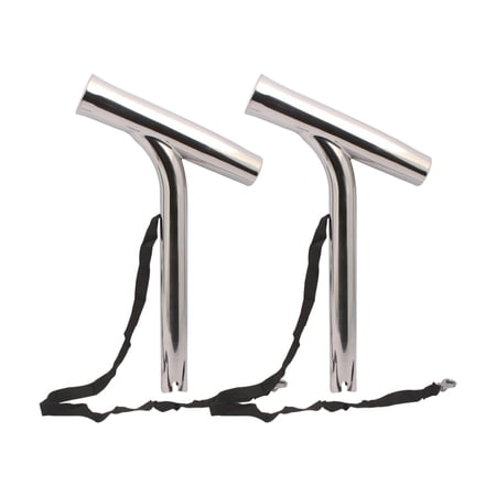 2pc Vessel Rod Holder Set Rustless with Rubber Embeds Multiple Position Mounting for Fishing Boats