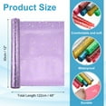 thumbnail image 2 of Holographic Clear Vinyl Film Sparkle Holographic Fabric 12"x48",Light Purple, 2 of 6