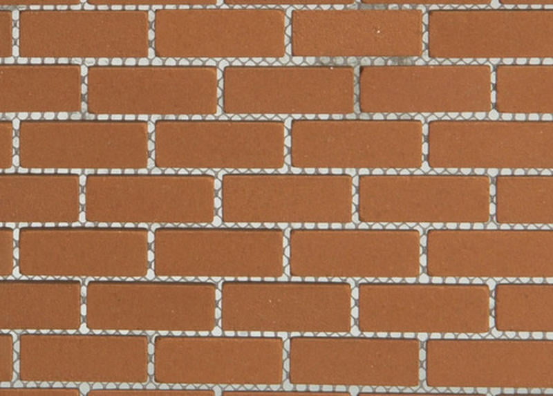 Pack of 5 Dolls House New Rough Brown Brick Pattern Cladding Sheets 