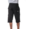 thumbnail image 2 of Pro Club Men's Six Pocket Fleece Cargo Shorts - Black - Small, 2 of 4
