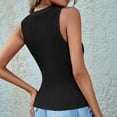 thumbnail image 7 of Womens High Neck Tank Top 2025 Summer Casual Ribbed Knit Slim Fitted Basic Textured Sleeveless Shirts Tops for Women Loose Muscle Tee Women Athletic Tops Girls Top Women Big Tops for Women 3, 7 of 7