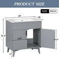 thumbnail image 4 of 30 Inch Bathroom vanity Set, Combo Cabinet, Bathroom Storage Cabinet,Freestanding Sink Vanity Set, 4 of 9