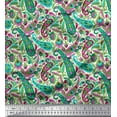 thumbnail image 1 of Soimoi Rayon Fabric Leaves Artistic Decor Fabric Printed Yard 42 Inch Wide, 1 of 3