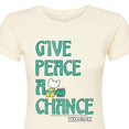 thumbnail image 3 of Woodstock - Give Peace A Chance - Juniors Fitted Graphic T-Shirt, 3 of 5