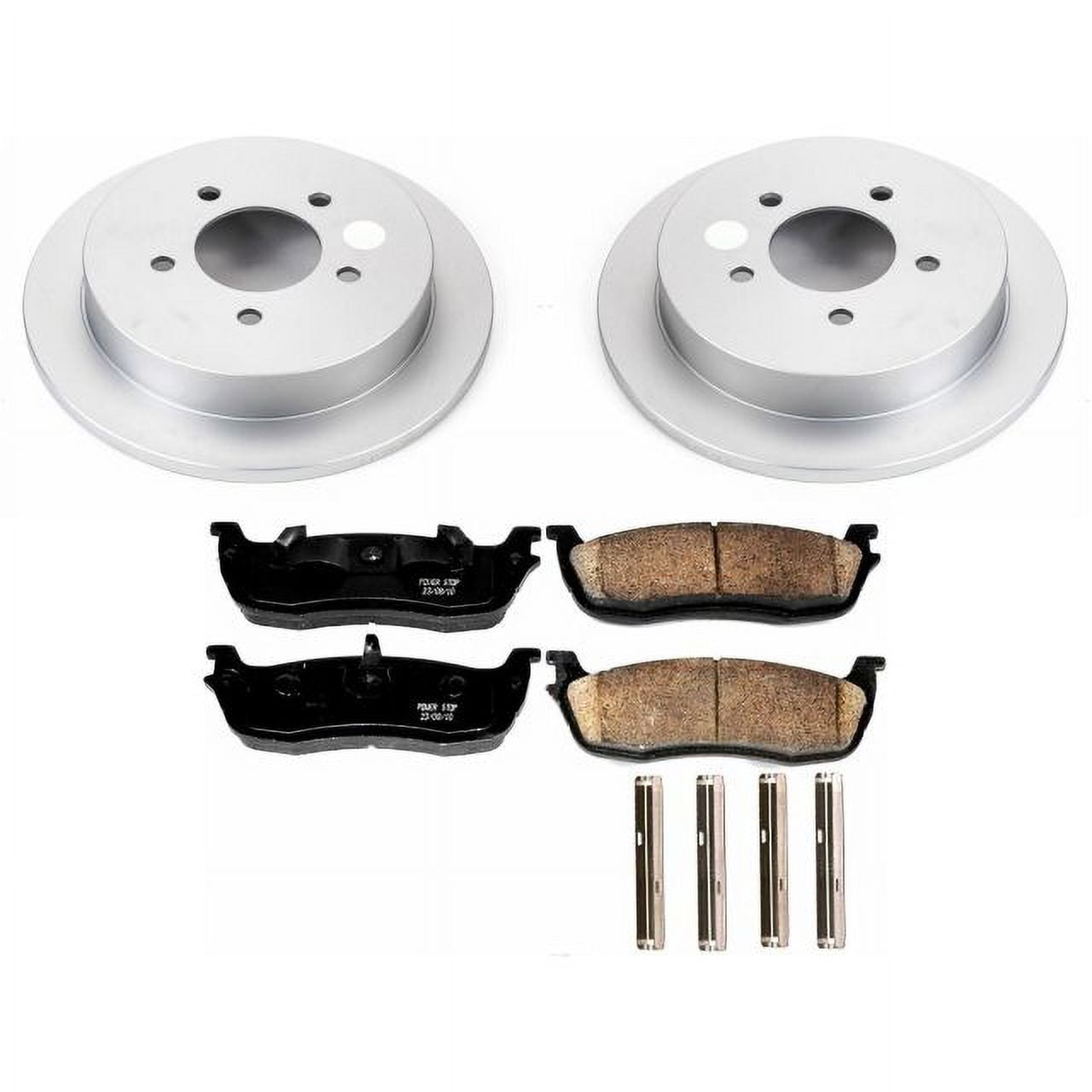 PowerStop Rear Geomet Coated Brake Rotor and Pad Kit Fits: FORD LINCOLN Select Models CRK1913