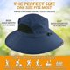 thumbnail image 5 of (Azul marino) Sombrero Hombres Mujeres Protector solar Verano Protección UV Senderismo al aire libre Sombrero de cubo plegable impermeable para viajes, jardinero, 5 of 5
