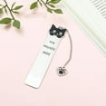 thumbnail image 4 of 2PCS Cat Bookmarks, Cat Gifts for Women, Kitten Stainless Steel Book Marker, Funny Book Mark Cute Book Lover Gifts Thanksgiving Day Birthday Gifts for Women Men Teachers Friends (2pcs I), 4 of 12