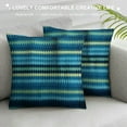 thumbnail image 3 of GOSMITH  Yellow and Blue Throw Pillow Cushion Cover, Knitted Melange Inspired Graphic Clothing Texture Pattern, Decorative Square Accent Pillow Case, Yellow Navy, 3 of 5