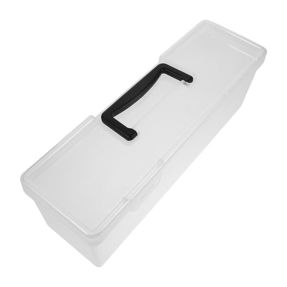 UPGRATOR Plastic Storage Box with Handle and Lid for Art Supplies and Document Storage