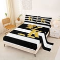 thumbnail image 2 of Erosebridal Initial K Letter Queen Sheet Sets for Kids, Princess Bowknot Bed Set, 4-Piece, 2 of 5