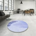thumbnail image 3 of Ahgly Company Indoor Round Patterned Heavenly Blue Area Rugs, 7' Round, 3 of 6