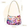thumbnail image 3 of FORMRS Womens Shoulder Bag with Chain Strap Clutch Purse Cute Tote Handbag, Purple Colorful Circles, 3 of 7