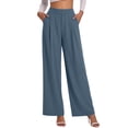 thumbnail image 2 of Tawop Women's Casual Pants Pull Up Pants Dress Pants for Women Petite Pockets Business Casual Strechy Utility Straight Slacks Female Office Elastic Waist Pull on Womens Pants Trousers, 2 of 6