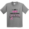 thumbnail image 3 of Inktastic My Aunt is a Survivor Breast Cancer Awareness Youth T-Shirt, 3 of 5