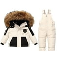 thumbnail image 4 of TBWNWG Insulated Winter Snowsuit For Girls Ski Bib Overalls With Jacket Outdoor Play Cold Weather,Size 12-24 Months, 4 of 9