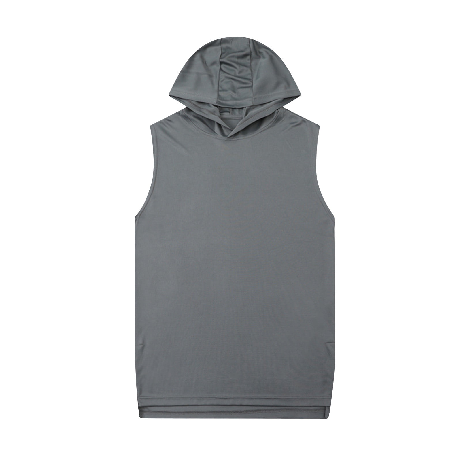 aidice Mens Workout Hooded Tank Tops Sleeveless Quick Drying Lightweight Solid Breathable Athletic Running T Shirts