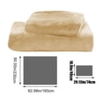 thumbnail image 3 of Fmbmuo Cute Solid Sheet Sets Twin Size 2-Piece Soft Warm Plush Fuzzy Fleece Bed Sheet Sets Khaki Wrinkle & Fade Resistant Breathable Includes: 1 Pillowcases (No Fitted Sheet) for All-Season Comfort, 3 of 5
