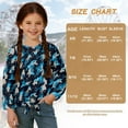 thumbnail image 6 of DISNIMO Girls Long Sleeve Shirts Camouflage Printed Casual Crew Neck Tops Basic Blouse Shirt with Tie Hem Loose Fits Pullover Tops Fall Winter Clothes for Teens, 6 of 8