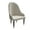 Cream, variant on LeisureMod Dining Chair, Kitchen Room Chairs Upholstered Leather Seat and Elegant Ripple Back Design with Rubberwood Frame and Legs with Gold Accents Modern Armchair Elara Collection, Black/White