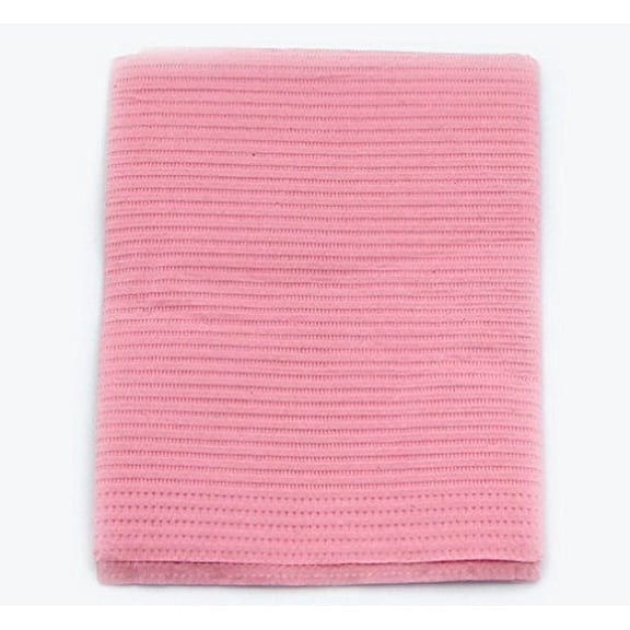 Crosstex WERUECDR Contour Neck Dental Patiens Bibs 18" X 22" 3 1 Ply Dusty Rose 400/Cs