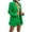 Green, variant on qolati Women's 2 Pieces Outfits Casual Open Front Blazers with High Waisted Short Pants Blazer Shorts Set Casual Long Sleeve Business Work Suit Sets