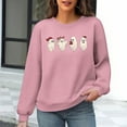 thumbnail image 2 of Christmas Womens Waffle Sweatshirts Loose Crewneck Long Sleeve Shirts Cute Christmas Printed Sweaters Casual Fashion Xmas Holiday Party Pullover Tops, 2 of 6