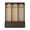 Walnut, variant on T-Foyer Farmhouse Black Hall Tree with 8 Hooks & Arched Design, Wooden Rustic Entryway Organizer with Open Storage & 3 Drawers