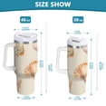thumbnail image 6 of Yayeee 40oz Stainless Steel Tumbler with Straw and Handle Double-Wall Insulated Travel Water Bottle, Pink Seashell, 6 of 8