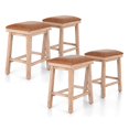thumbnail image 6 of Summit Living 24" Counter Height Bar Stool Set of 4 for Kitchen Backless Faux Leather Stool Island Chair, Brown, 6 of 8
