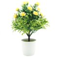 thumbnail image 2 of Artificial Potted Flower Simulation Potted Plant Home Office Decor (White), 2 of 6