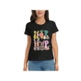 thumbnail image 1 of Camiseta estampada 100 % algodón para mujer, de manga corta y cuello redondo, para uso diario informal, 1 pieza, camiseta de ocio., 1 of 7