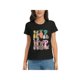 thumbnail image 1 of Camiseta estampada 100 % algodón para mujer, de manga corta y cuello redondo, para uso diario informal, 1 pieza, camiseta de ocio., 1 of 7