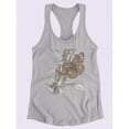 thumbnail image 3 of Majestic Butterfly Ii. Racerback Tank Women -Lily Liama Designs, Female Large, 3 of 4