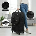 thumbnail image 5 of 36" Expandable Foldable Suitcase Bag Large Collapsible Rolling Luggage Bag for Storage, Moving & Abroad Travel, Black, JM, 5 of 12