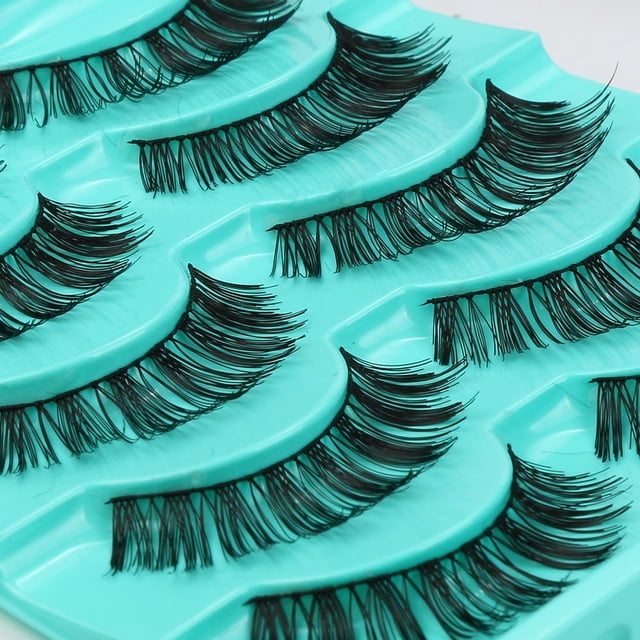 False Eyelashes Clusters Natural Strip Lashes Adhesive Reusable Natural Volume Big sale! 5 Pair/Lot Crisscross False Eyelashes Lashes Hot Eye Lashes(Buy 2 save 10%)