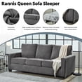 thumbnail image 3 of Signature Design by Ashley Rannis Pewter Queen Sofa Sleeper, 3 of 12