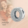 thumbnail image 2 of S925 Sparkling Clear Pave Letter O Charm for Women Moment Charm Bracelet, 2 of 4