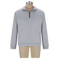 thumbnail image 4 of IYTR Men's Stand Collar Sweatshirt Solid Color Long Sleeve Casual Sweatshirts Fall Clothes Zipper Pullover Sweatshirt Gray S, 4 of 7