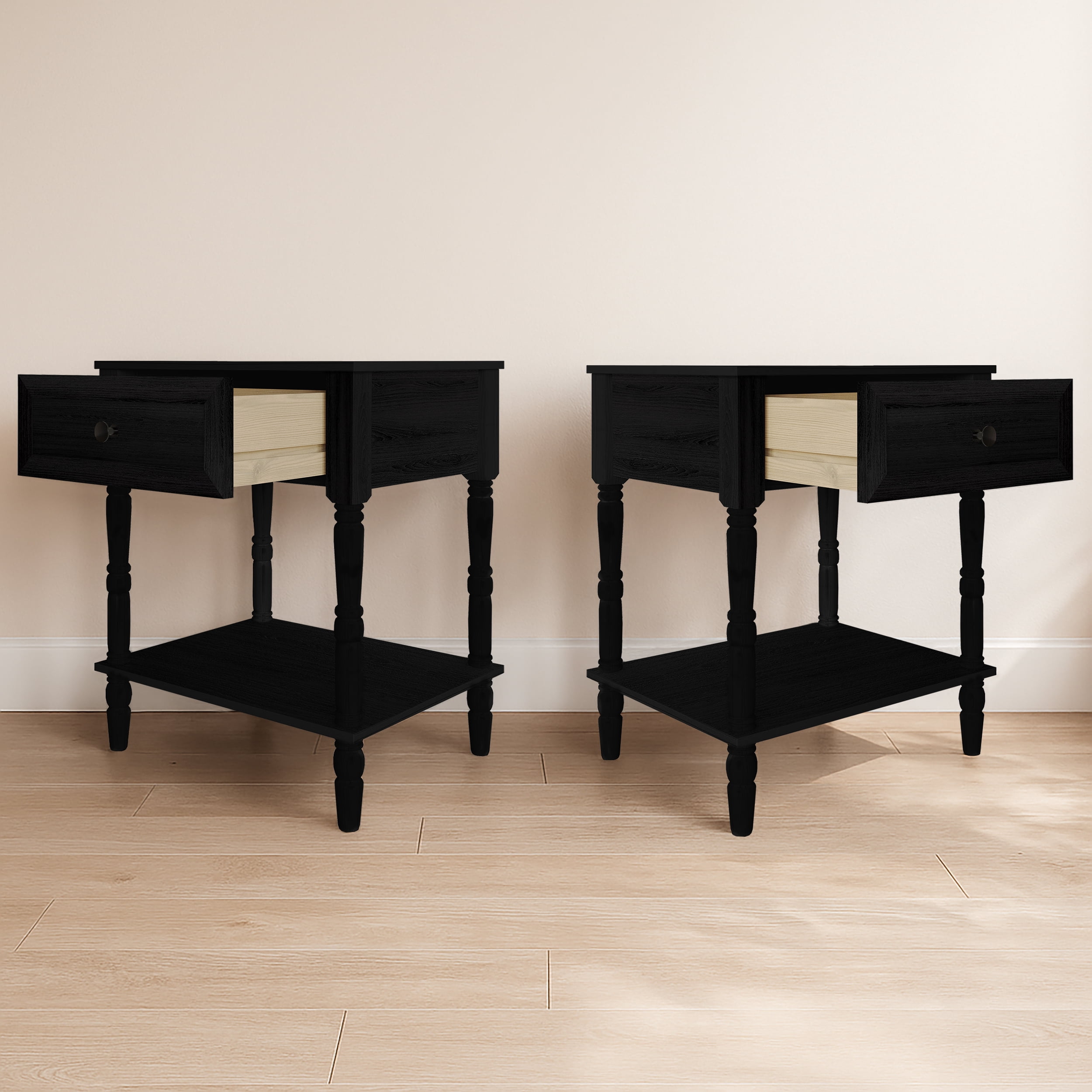 Home Design Ruston 1 Drawer Nightstand (Set of 2)